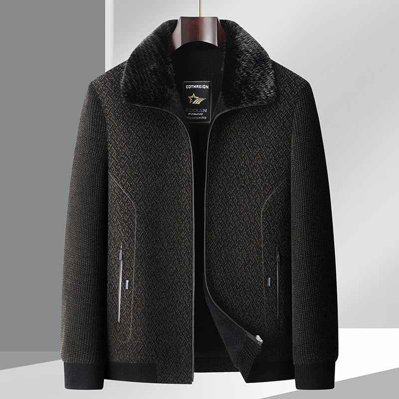 Jacke mit Fellkragen für einen warmen und eleganten Stil