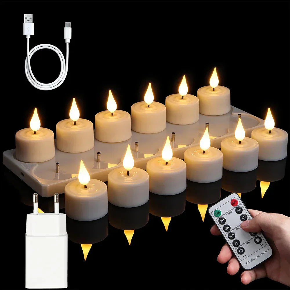 Flickerflex - Flackerkerzen LED mit Flammenloser Beleuchtung für eine Elegante und Sichere Dekoration