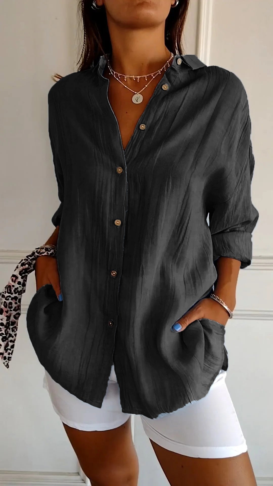 Seriza – Relaxed Button Blouse 10
