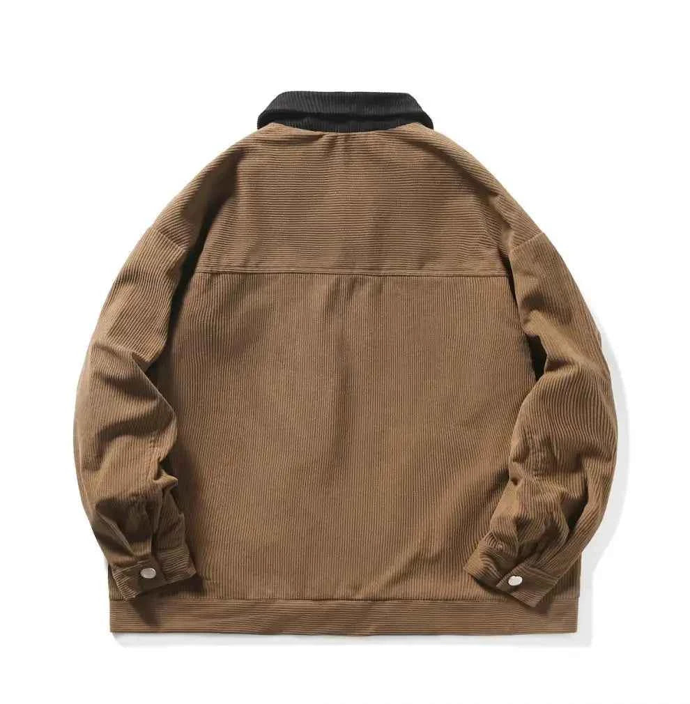 Montana Bekleidung Gestepptes Steppjacke mit Blockstreifen aus Cordo