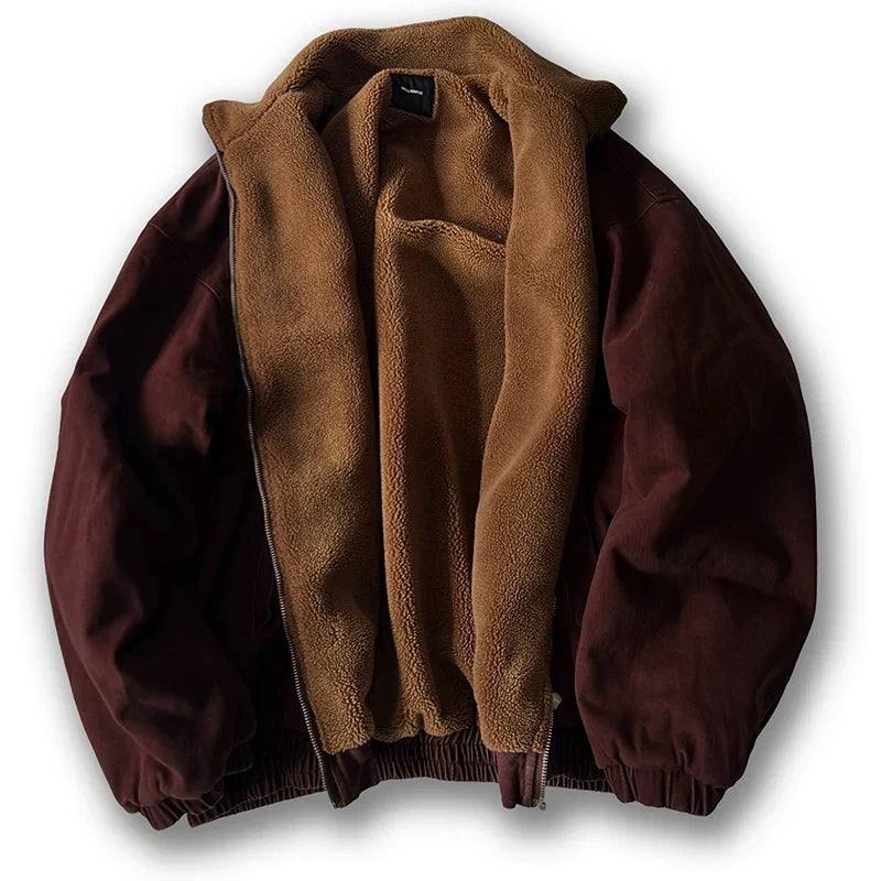 Herren Vintage Polar-Fleecejacke im Streetwear-Stil
