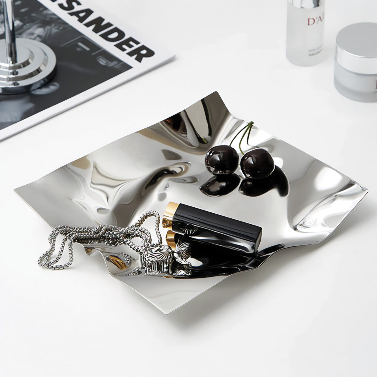 Dekorativer Plateau Silvro – Elegant Accessoire zur Aufwertung Ihres Hauses