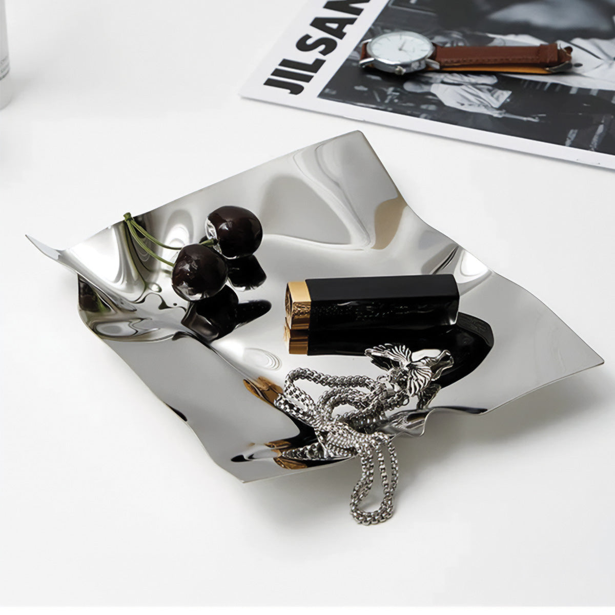 Dekorativer Plateau Silvro – Elegant Accessoire zur Aufwertung Ihres Hauses