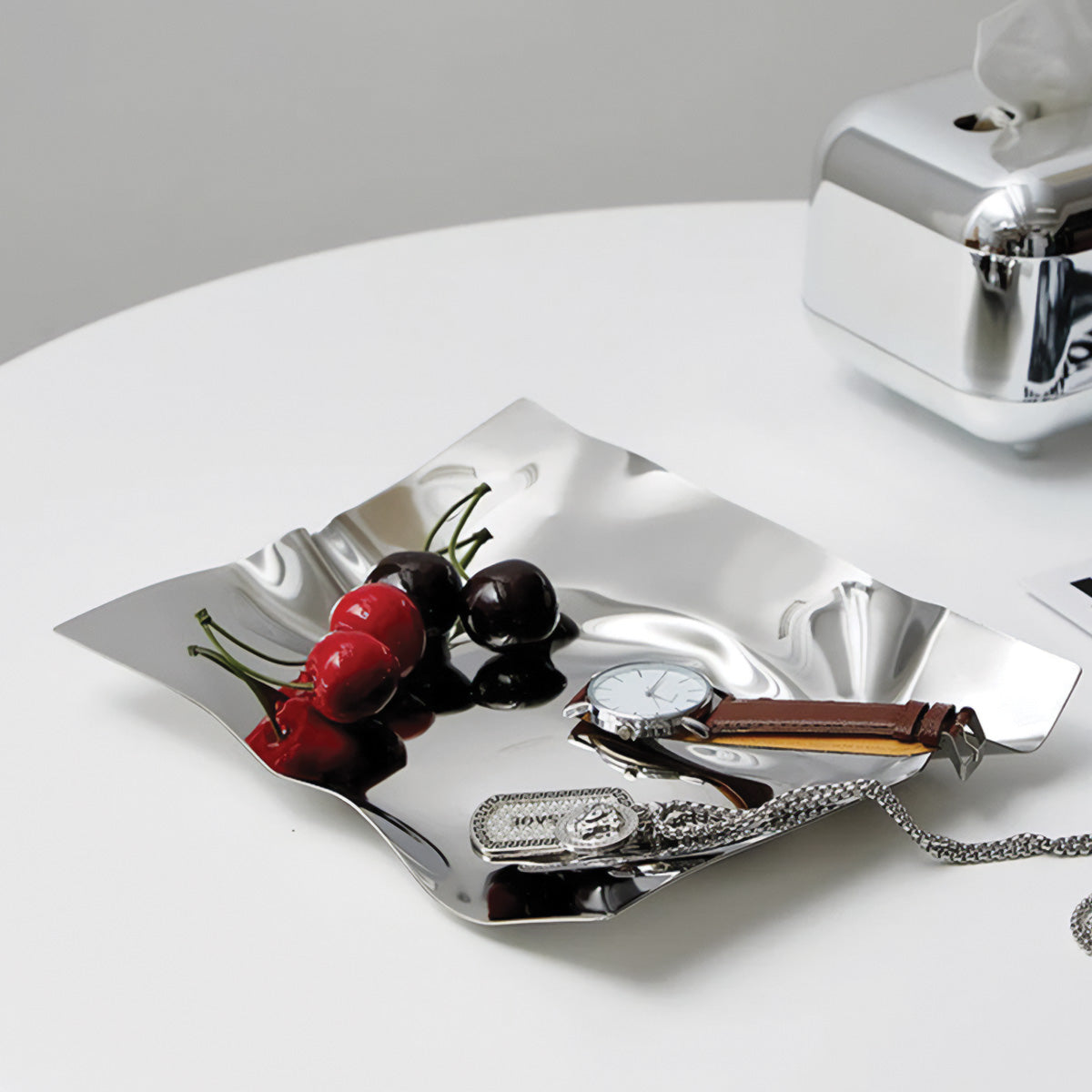 Dekorativer Plateau Silvro – Elegant Accessoire zur Aufwertung Ihres Hauses