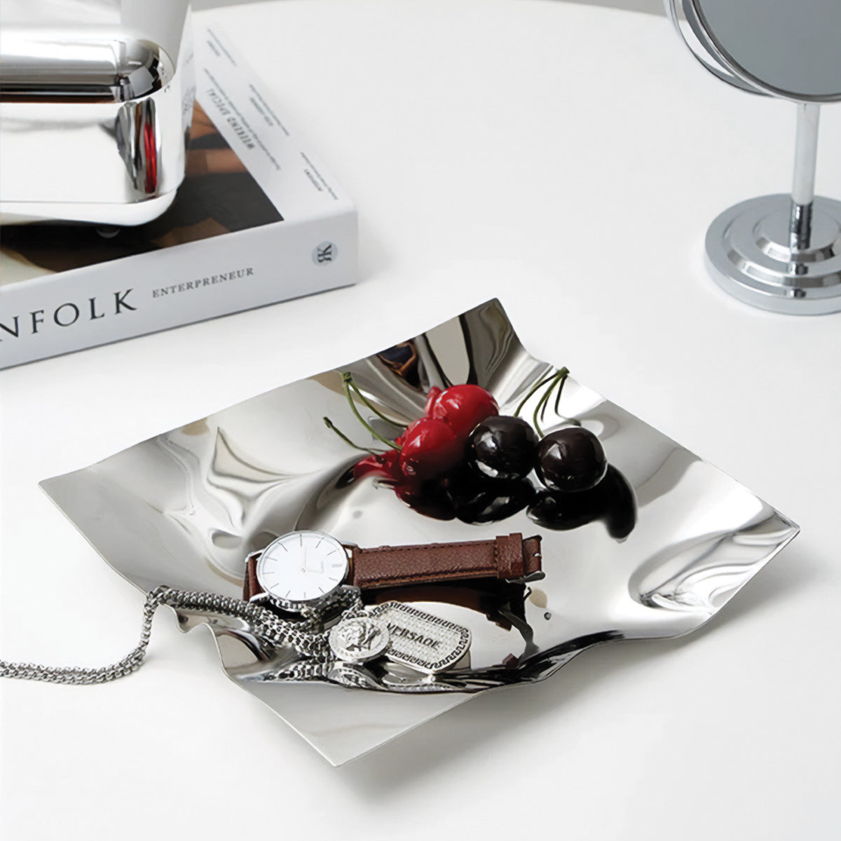 Dekorativer Plateau Silvro – Elegant Accessoire zur Aufwertung Ihres Hauses