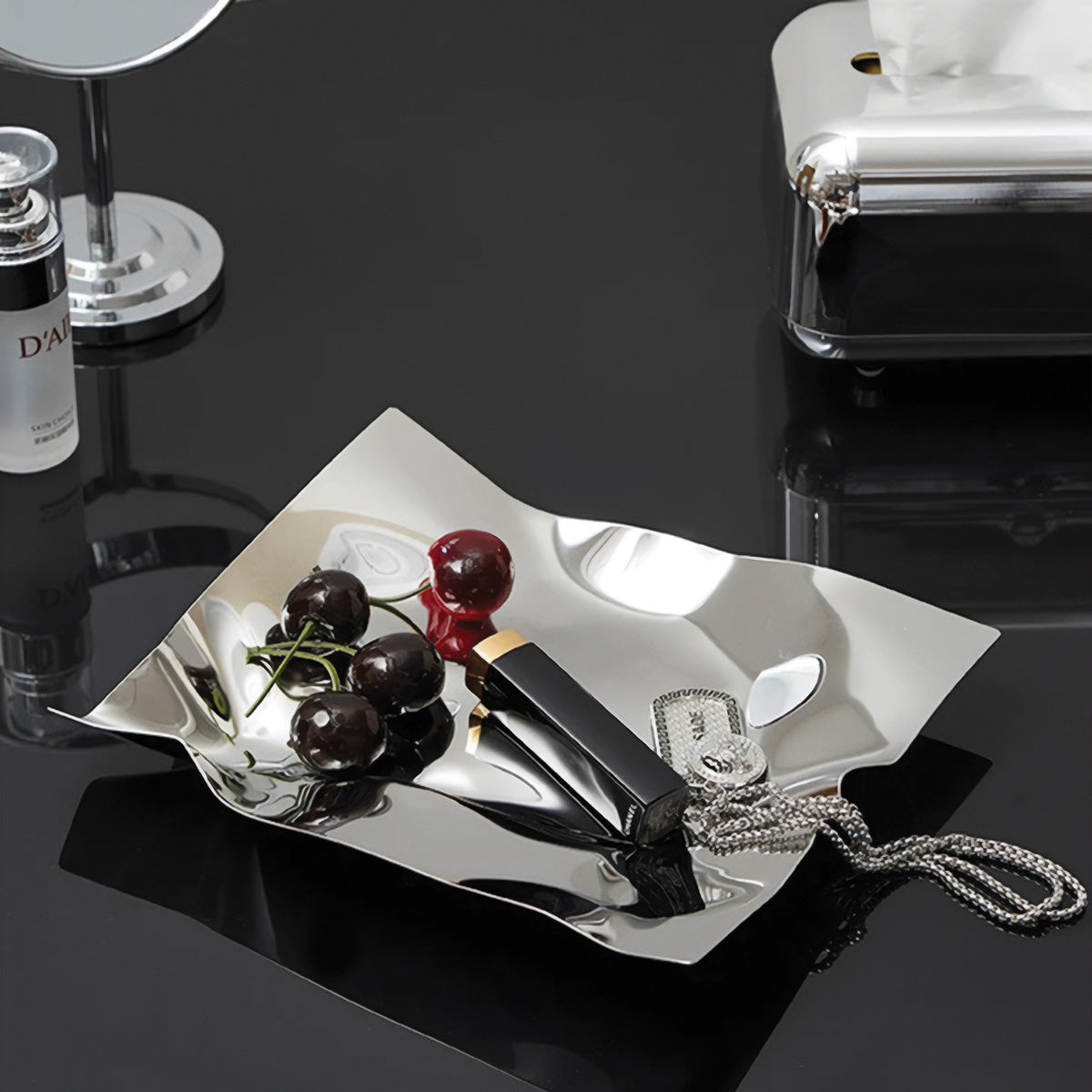 Dekorativer Plateau Silvro – Elegant Accessoire zur Aufwertung Ihres Hauses