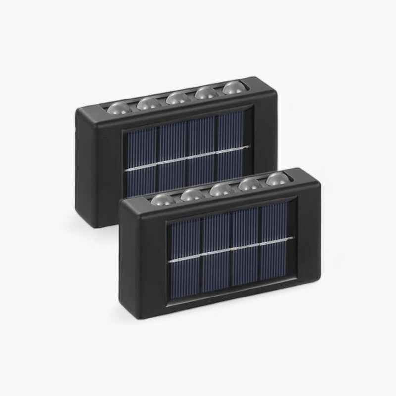 Solarbetriebene LED-Wandleuchte Set