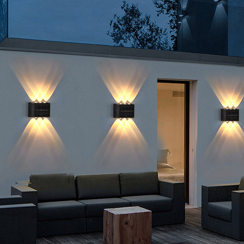 Solarbetriebene LED-Wandleuchte Set 2