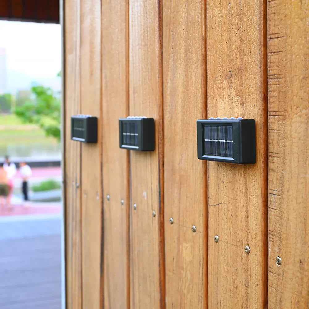 Solarbetriebene LED-Wandleuchte Set