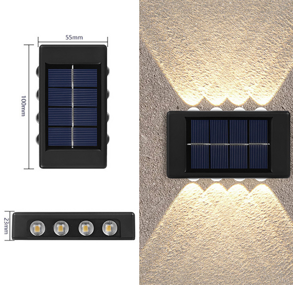 Solarbetriebene LED-Wandleuchte Set 5