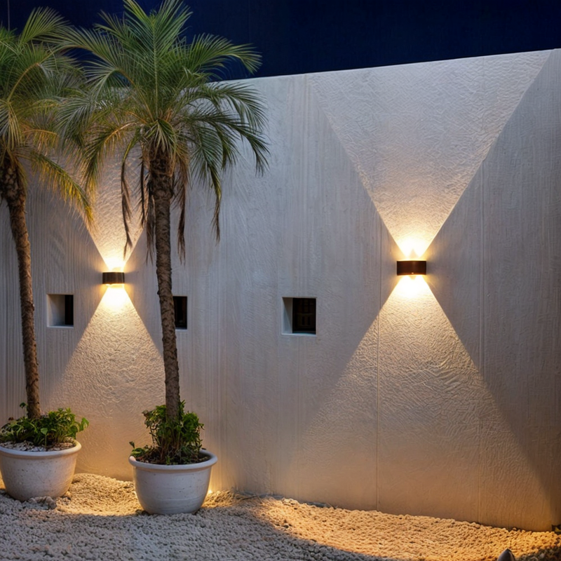 Solarbetriebene LED-Wandleuchte Set 6
