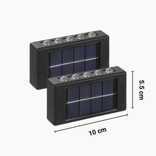 Solarbetriebene LED-Wandleuchte Set 7
