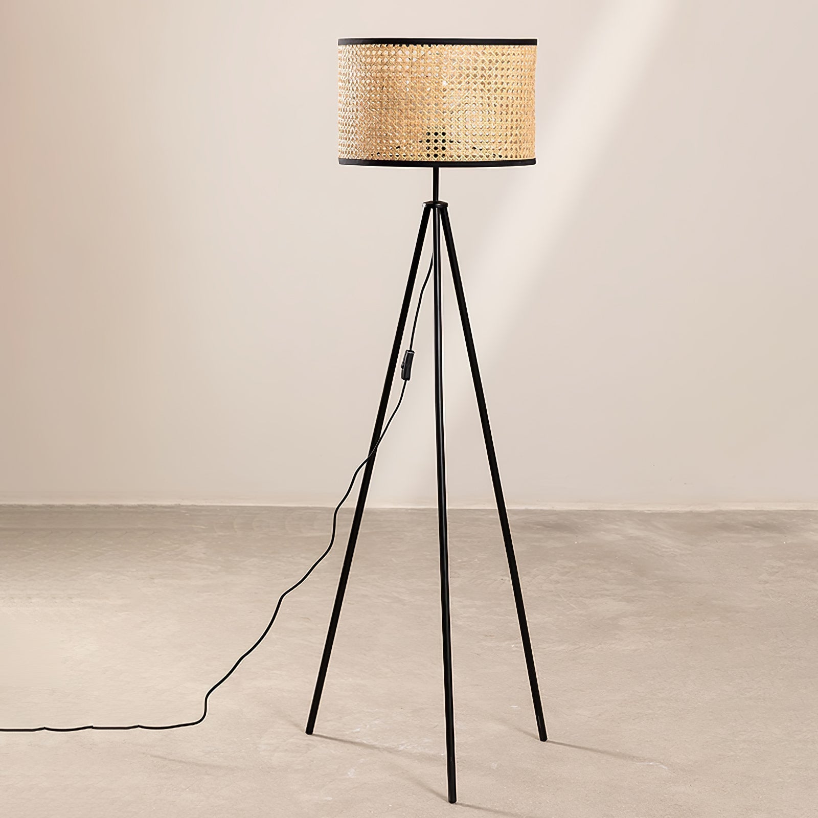 Stehlampe aus Rattan mit modernem Design 5