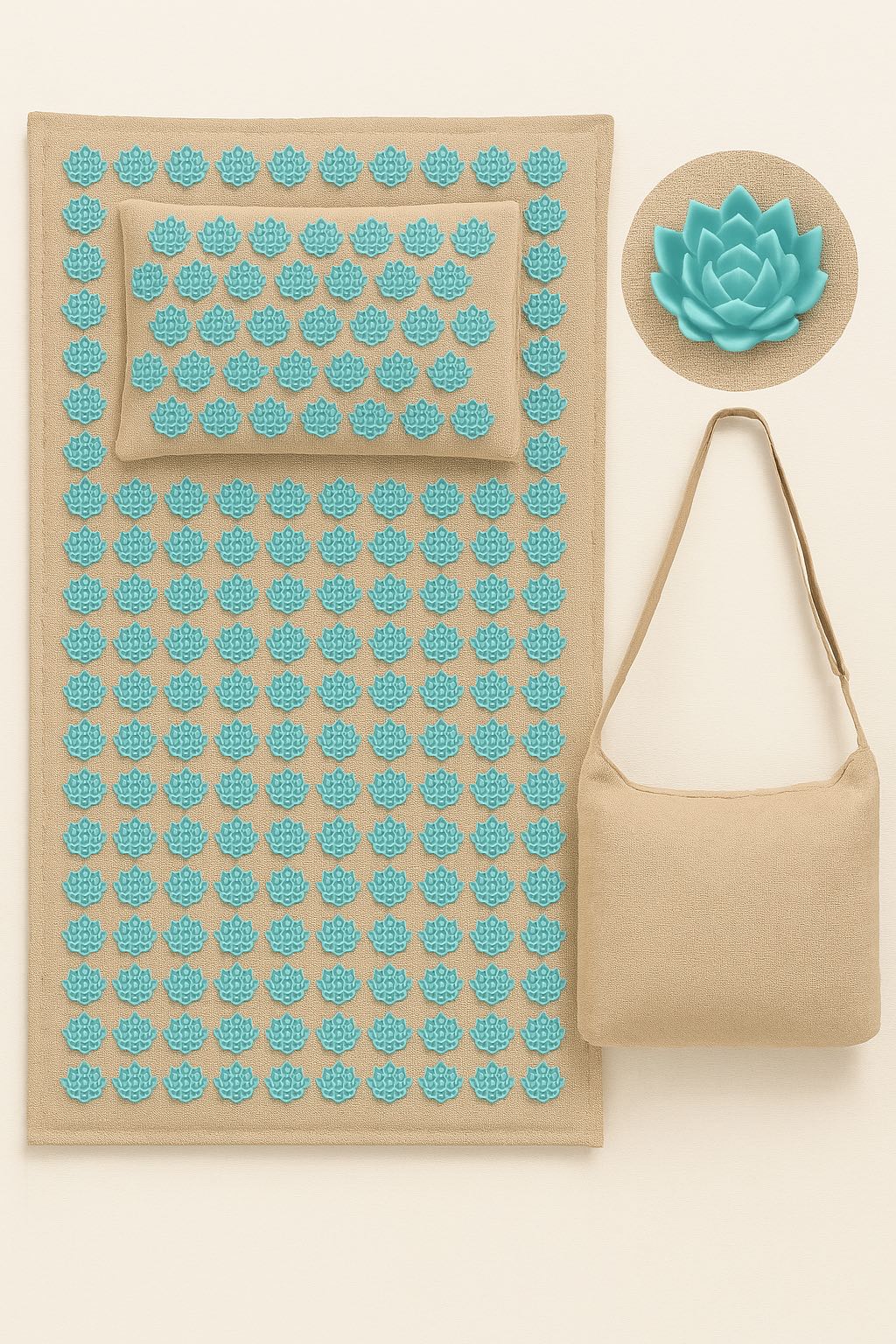 Akupressurmatte & Kissen-Set - 5500 Druckpunkte