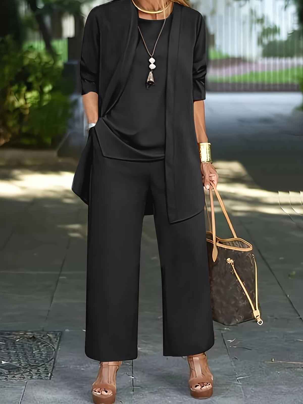 Bequeme Damen-Bermuda-Set Bethany | 3-teiliges Komfort-Outfit