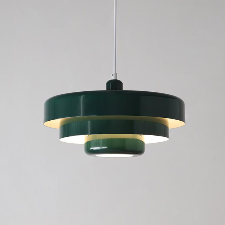 Dreistufige Bauhaus-Pendelleuchte - Nordische Metallfassung