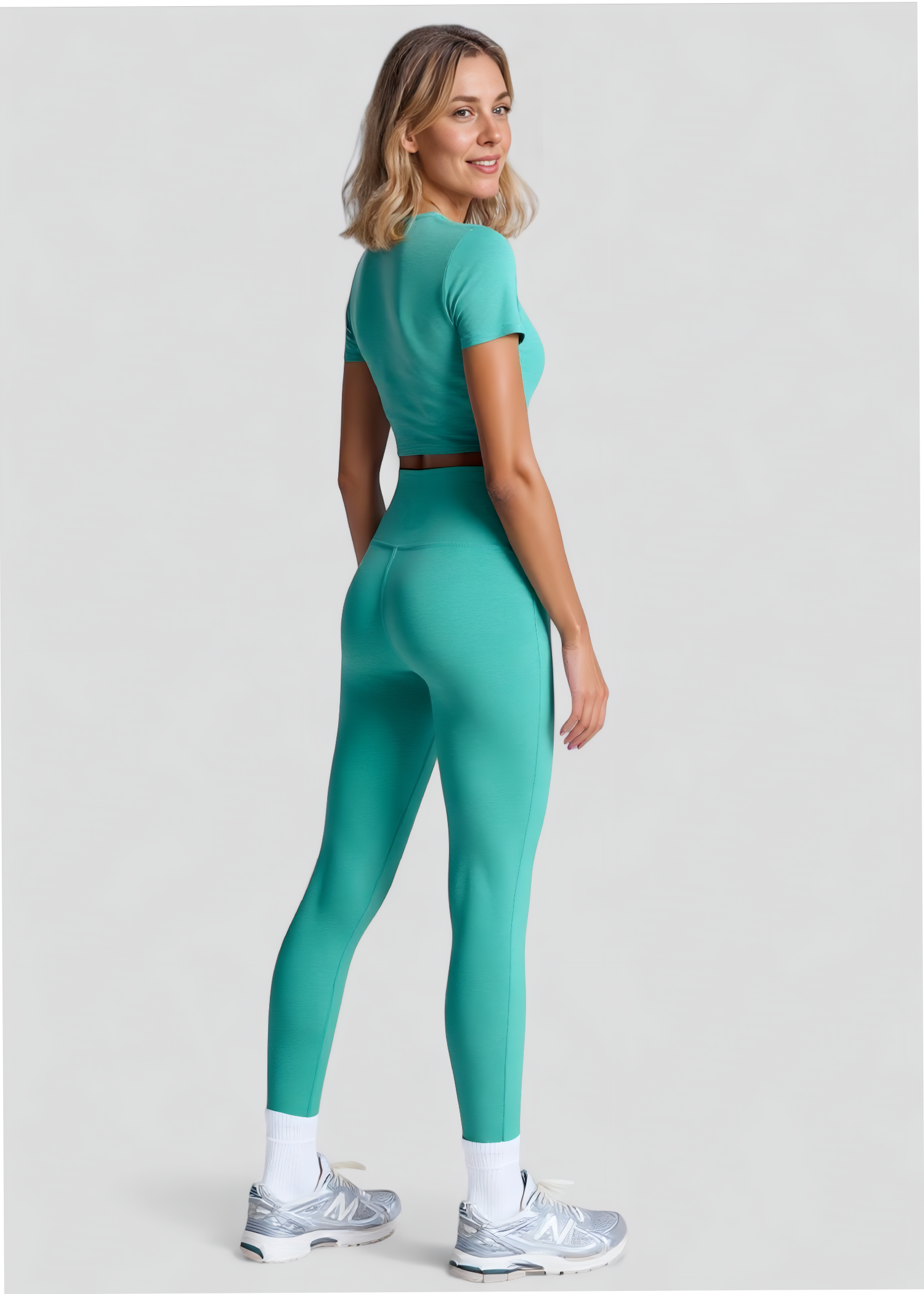 Lisbet | Damen High Waist Midi Leggings Fitness Stretch
