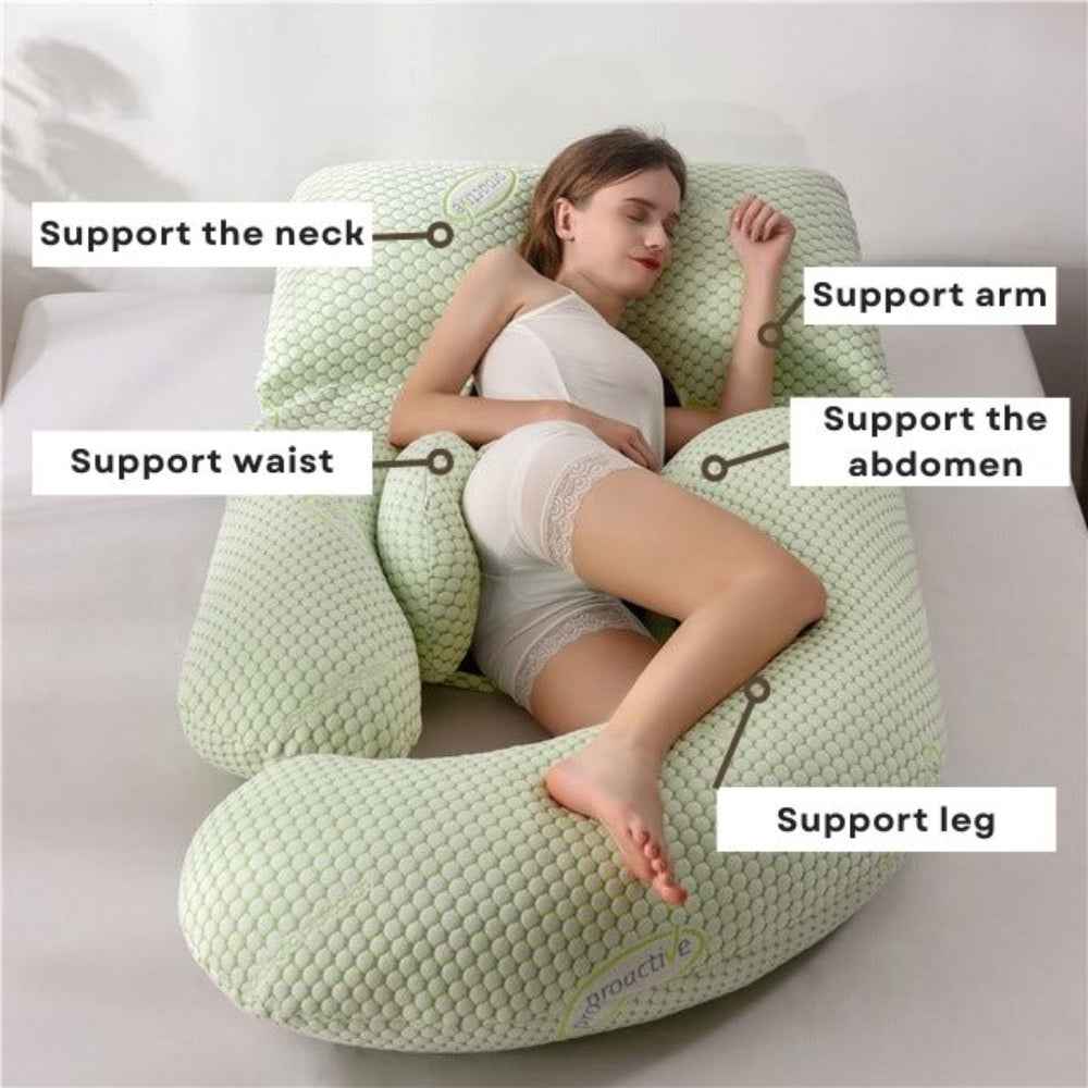 U-förmiges Schwangerschaftskissen für ultimativen Ganzkörperkomfort