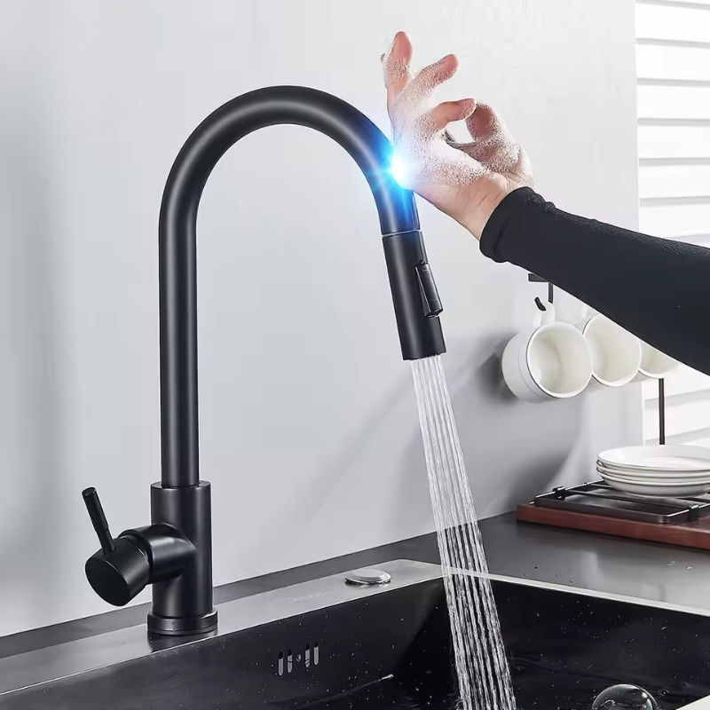 Orlythea – Luxusküchenarmatur mit ausziehbarer Spüle, Touch-Bedienung und fortschrittlicher Sensortechnologie - Roborro