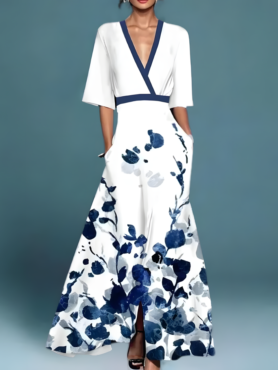 Elegante Geldbörse mit floraler Muster und schicker Robe