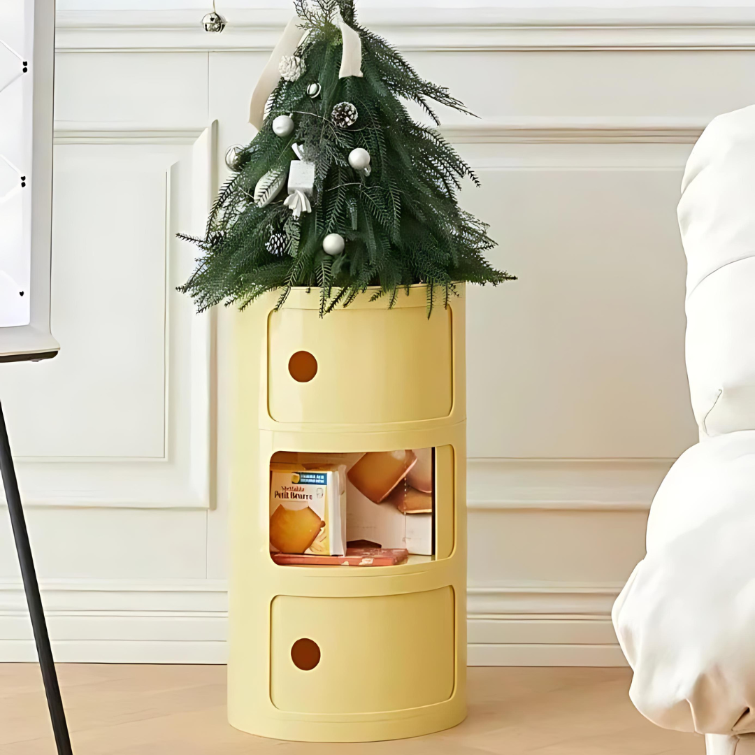 Solerra - Stilvoller Beistelltisch in Form einer Vase mit Praktischen Aufbewahrungsfächern