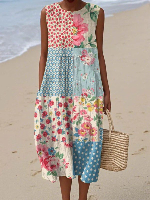 Anna | Patchwork-Midikleid