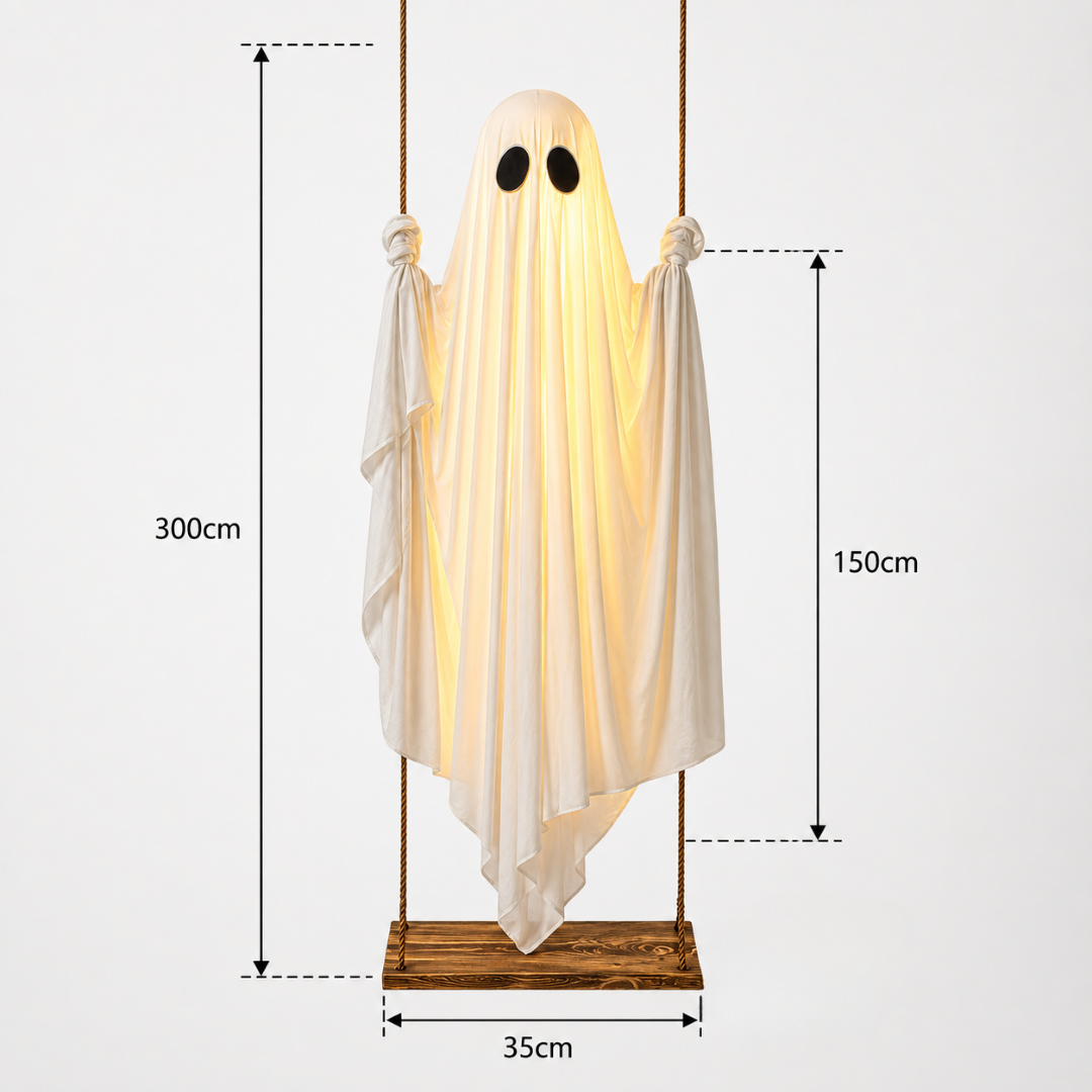 Schaukelnder Geist Dekoration 152cm mit Fernbedienung und Licht