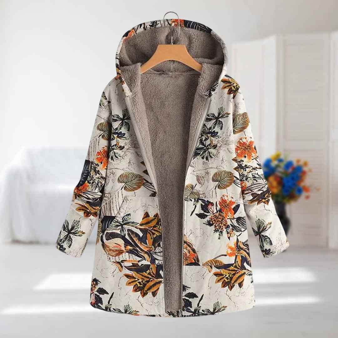 Camellia – ultraleichte Winterjacke mit plüschigem Kunstpelzfutter