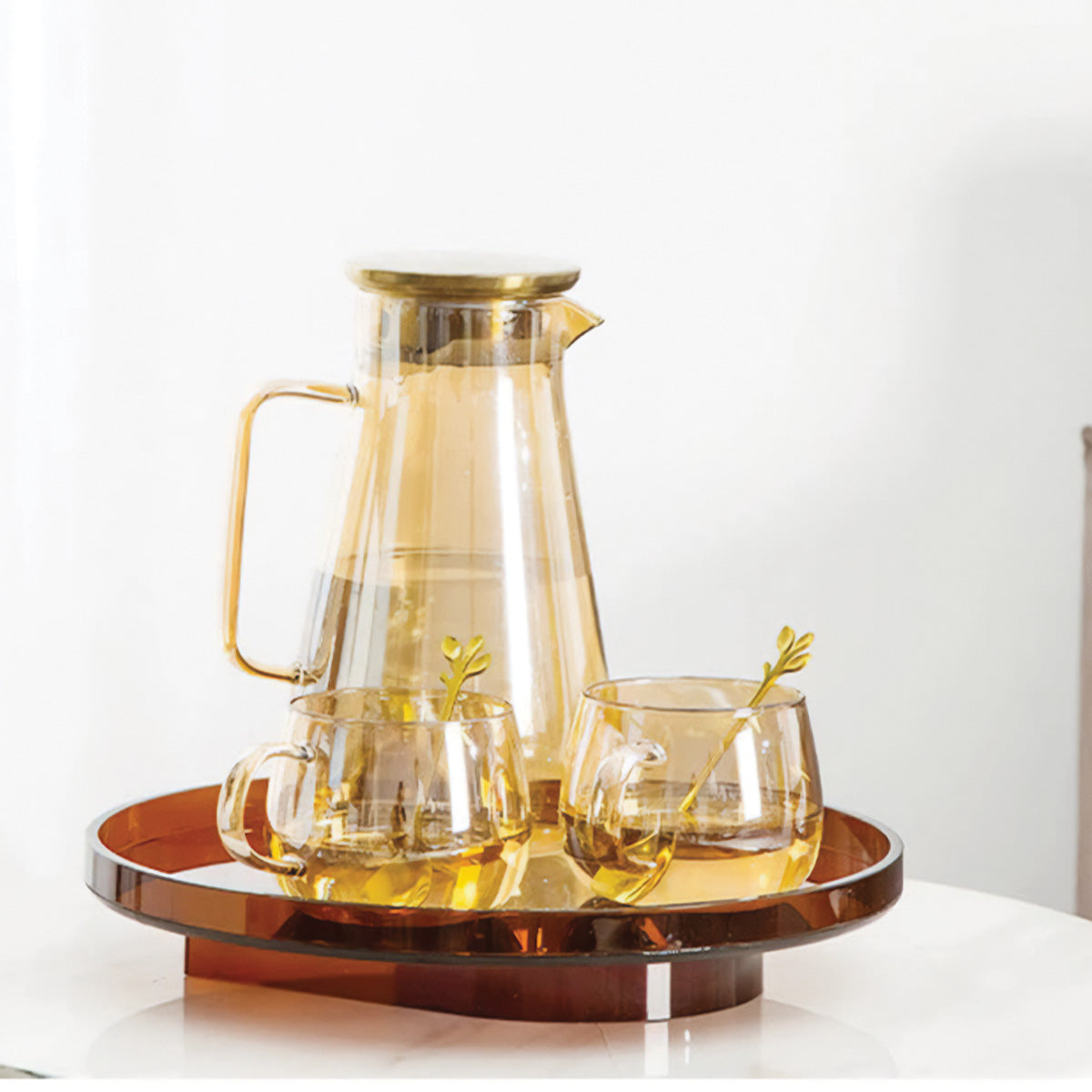 Elegantes Acryl-Serviertablett mit modernem Dekor und anspruchsvollem Servierschüssel