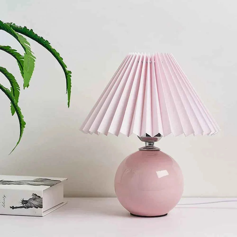 Vintage Heritage Tischlampe - Plissee-Schirm Nachttischlicht