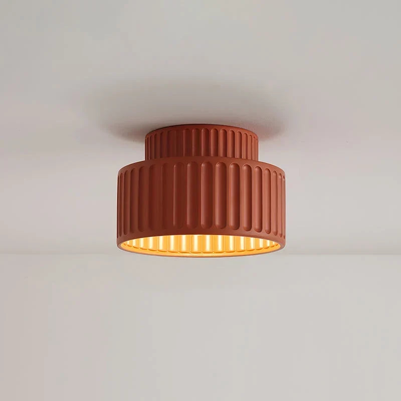 Geriffelte Deckenleuchte - Zweistufiges Trommel-Design