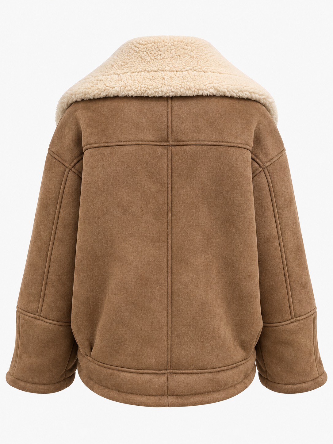 Abrigo vintage de mantel Sherpa oversize ultra cálido