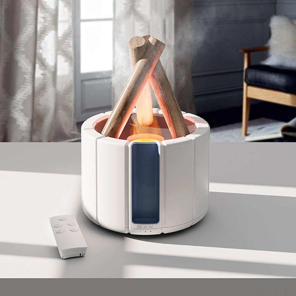 FlammaMist Aromatherapie-Luftbefeuchter & LED-Tischlampe