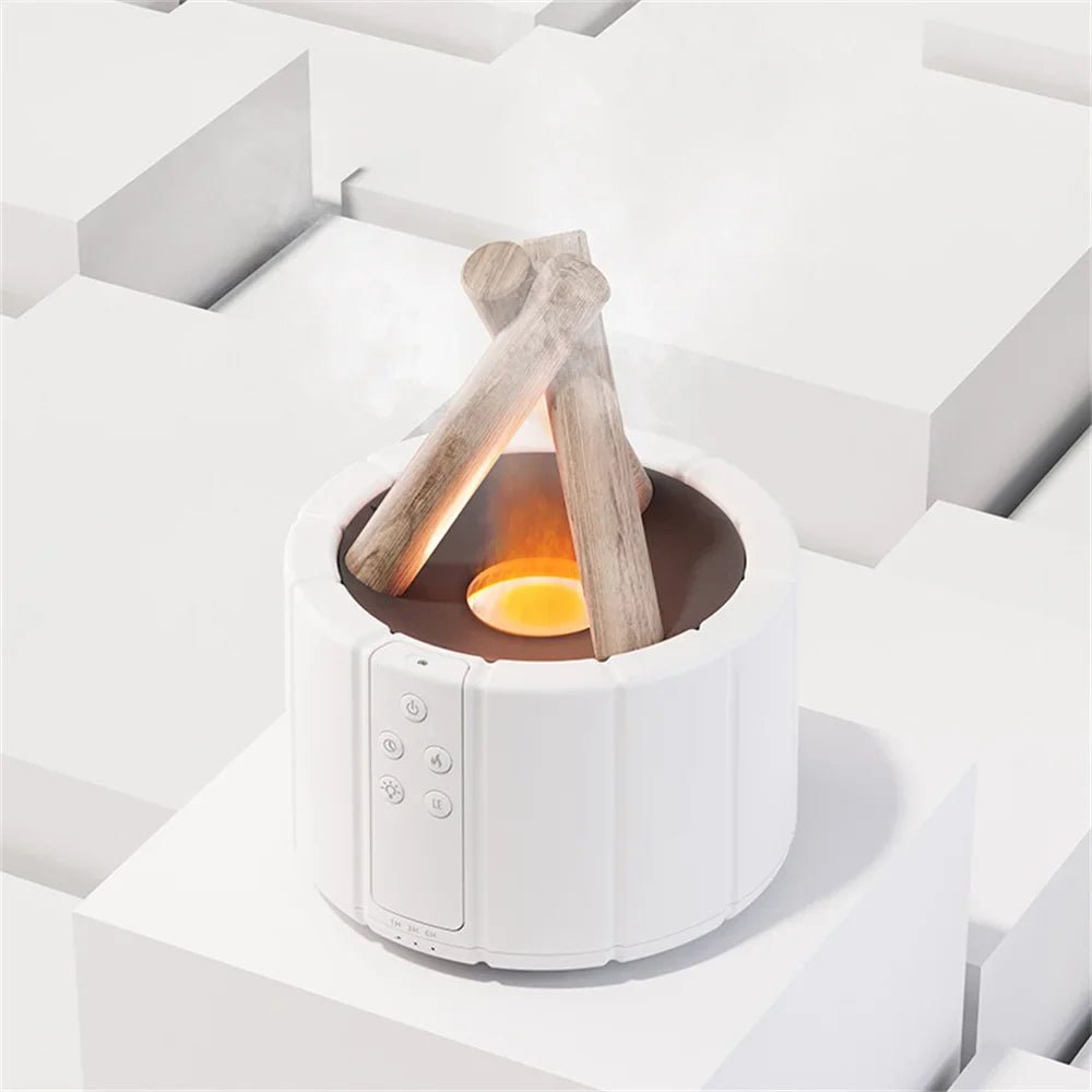 FlammaMist Aromatherapie-Luftbefeuchter & LED-Tischlampe