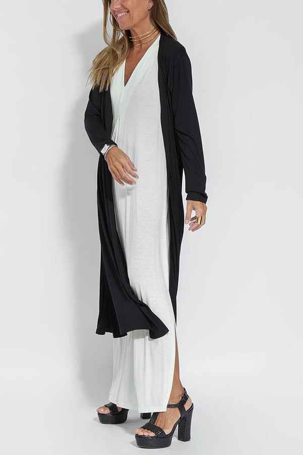CLARA™ Schickes Maxikleid mit kostenlosem Cardigan – Müheloser Stil