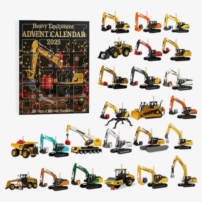 CraneJoy Kranlegetøjs Adventskalender - Perfektes Weihnachtsgeschenk Set für Spaß und kreatives Spielen