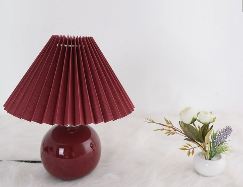 Vintage Heritage Tischlampe - Plissee-Schirm Nachttischlicht