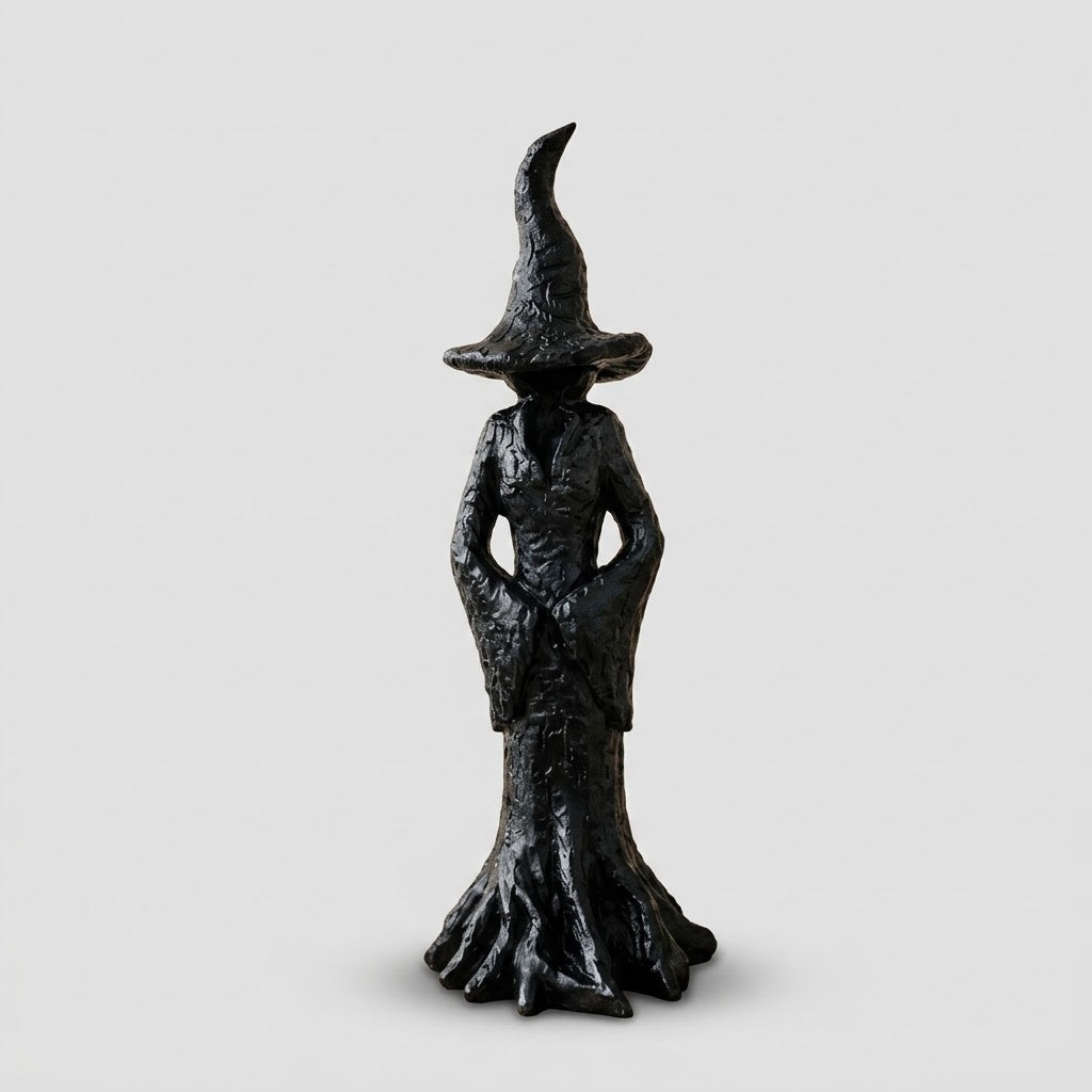 Hexen-Gartenstatue - Handgefertigte Wächterfigur aus Harz