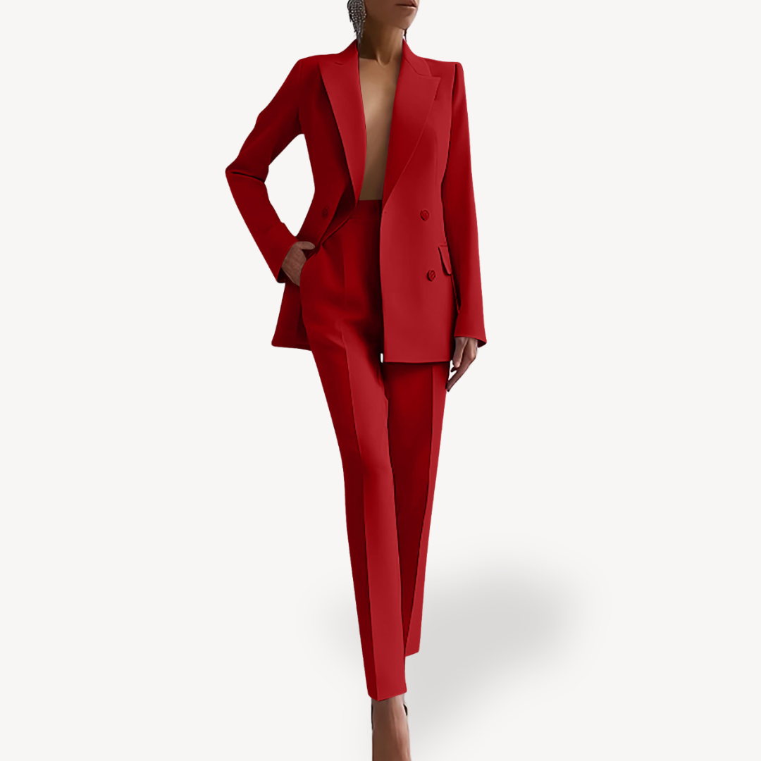 Elegantes Damenanzug-Set mit langem Blazer für einen stilvollen Auftritt