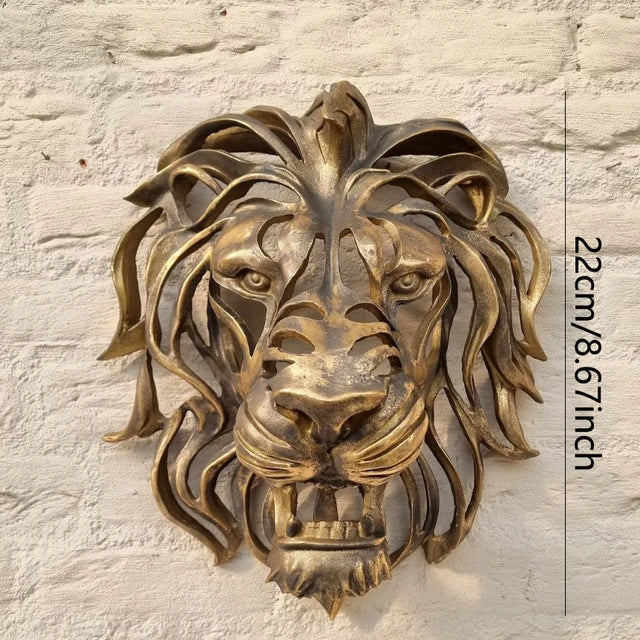 Majestätische Wandskulptur eines Löwenkopfs RegalRoar Lion – beeindruckendes Dekostück