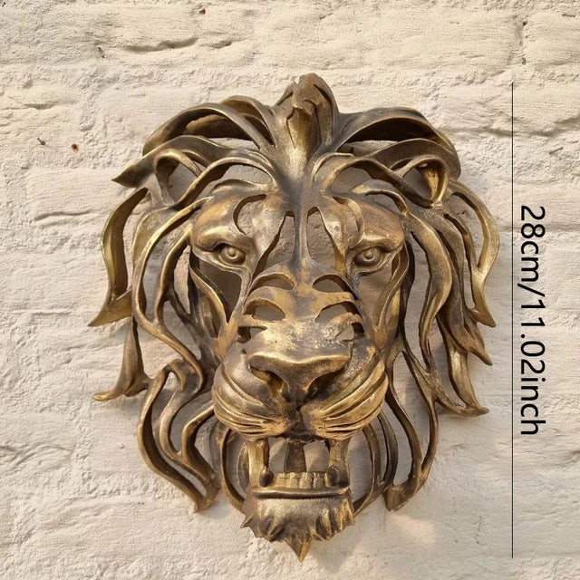 Majestätische Wandskulptur eines Löwenkopfs RegalRoar Lion – beeindruckendes Dekostück