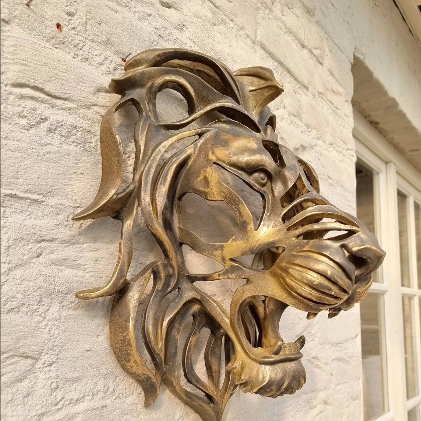Majestätische Wandskulptur eines Löwenkopfs RegalRoar Lion – beeindruckendes Dekostück