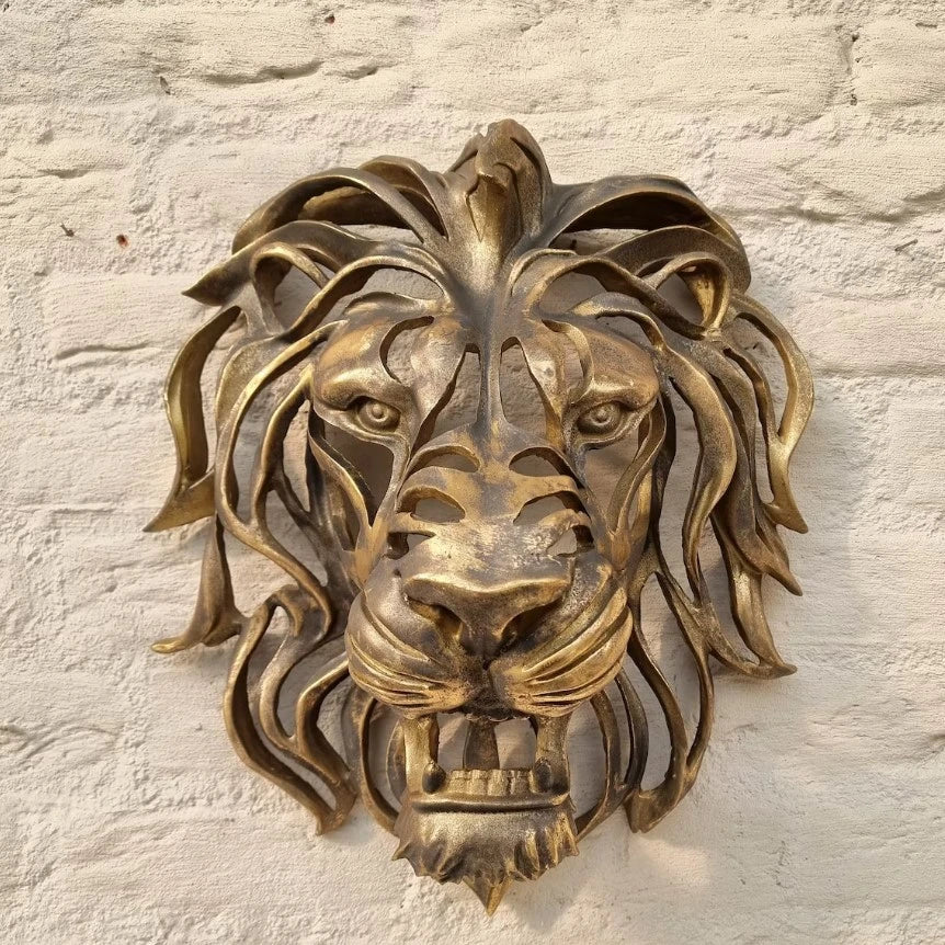 Majestätische Wandskulptur eines Löwenkopfs RegalRoar Lion – beeindruckendes Dekostück