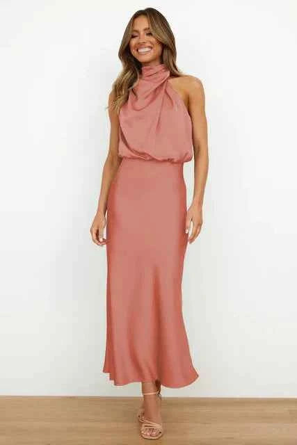 Benthe Schulterfreies Midi-Kleid – Mühelos schick mit fließender Silhouette