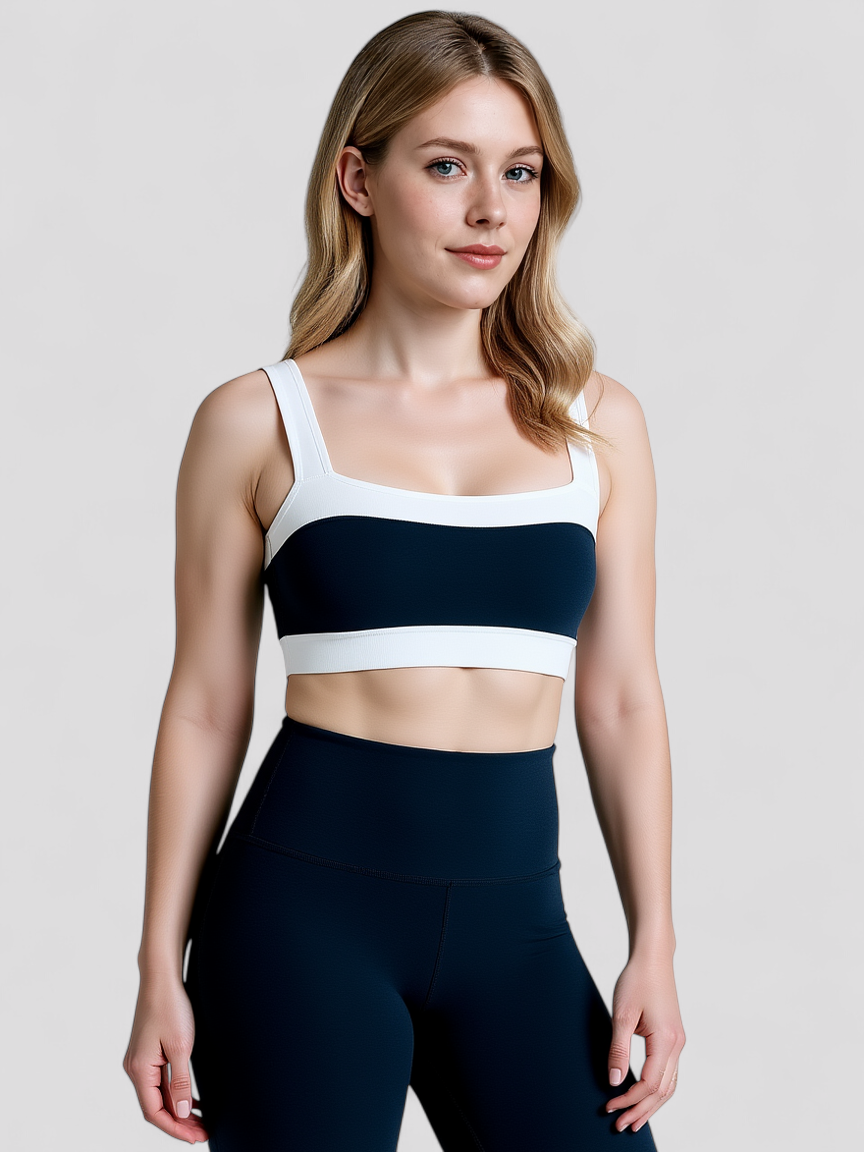 Minna | Sport BH Damen Farbe Navy Blau Yoga Fitness Top Bustier