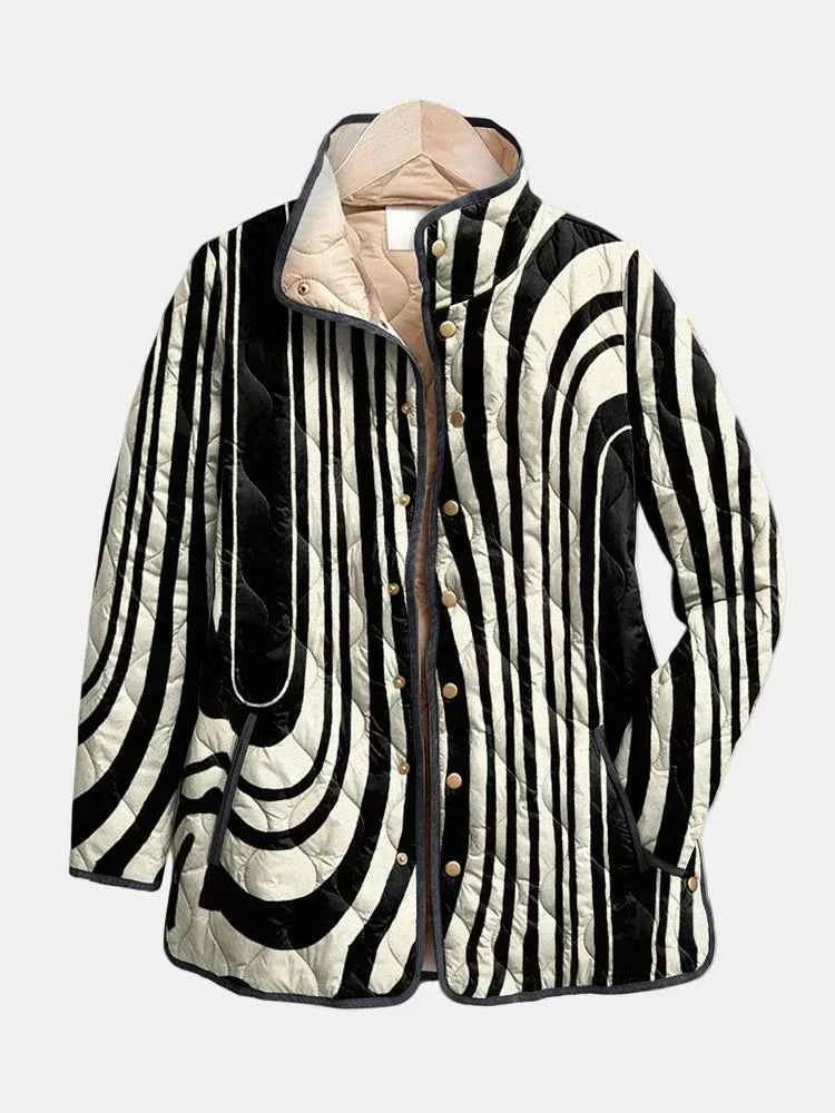 Soraya | Quilted Jacket with Abstract Design