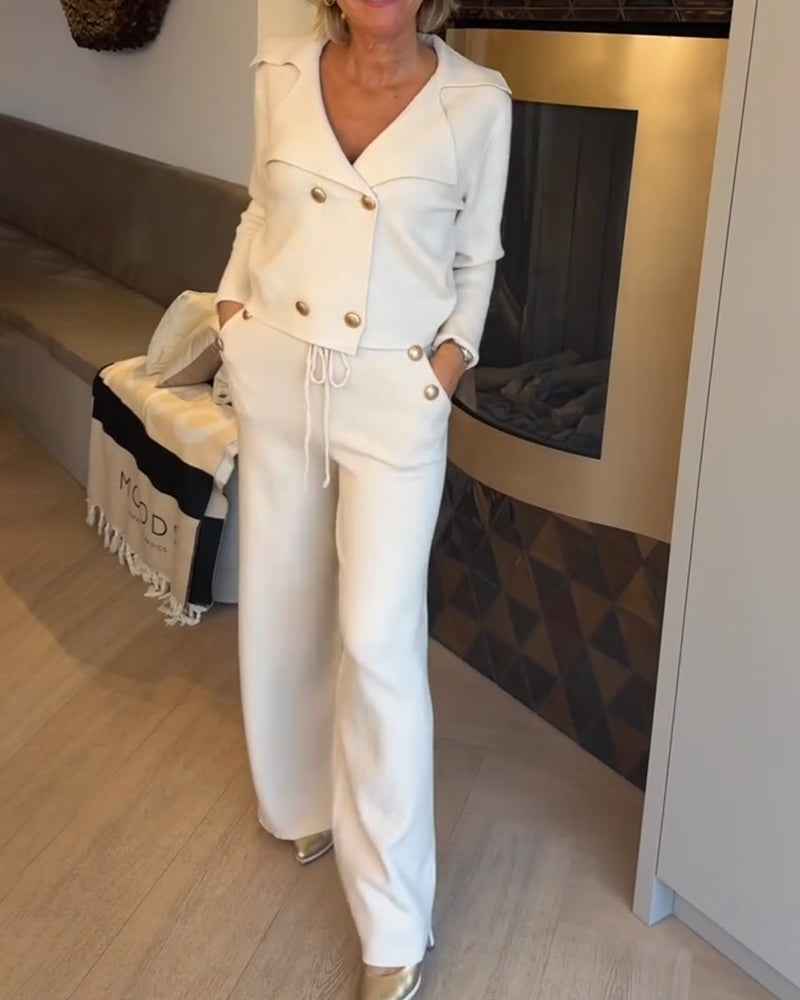 Elegantes und stilvolles V-Ausschnitt Set Fashion