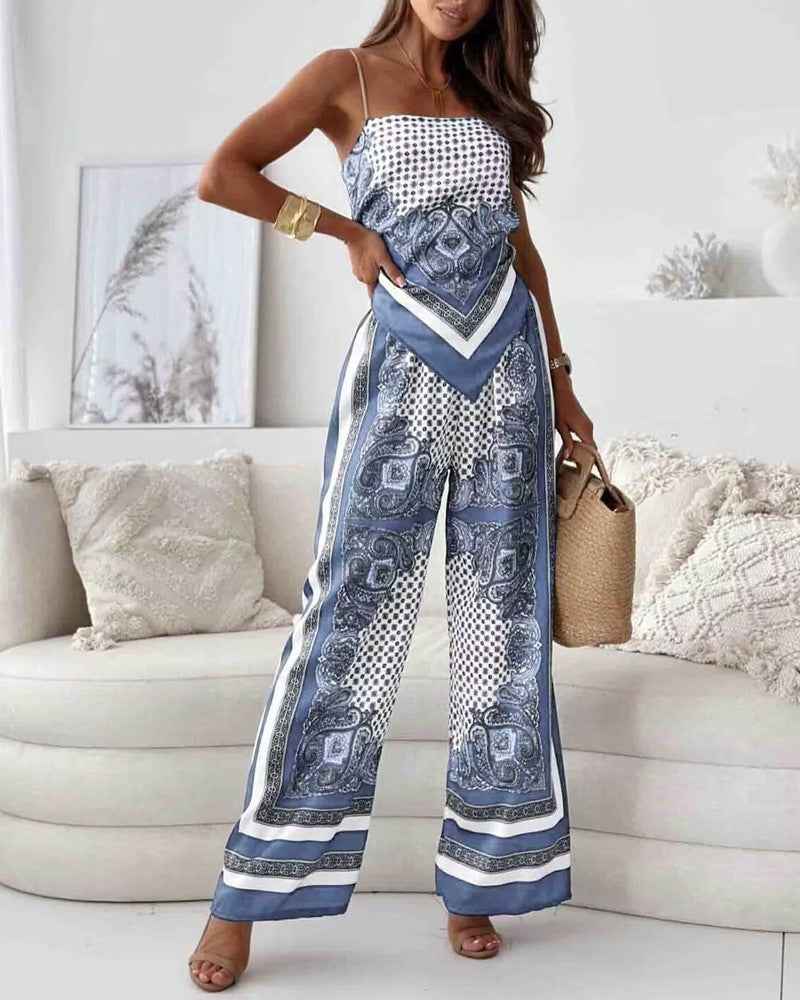 Modischer Schnürbare Weste und Zweiteiliges Outfit-Set