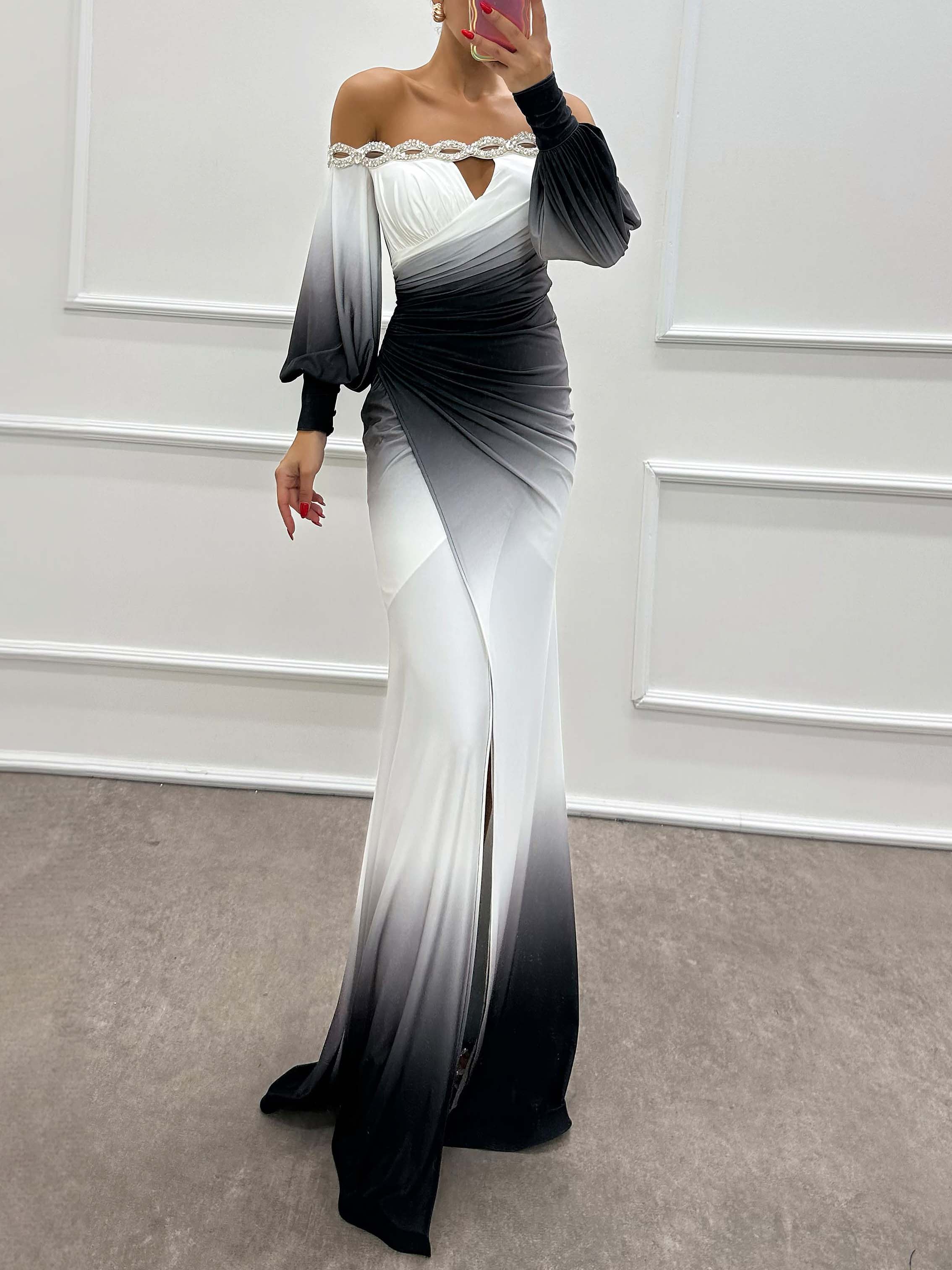Luxus-Verlaufkleid Damen