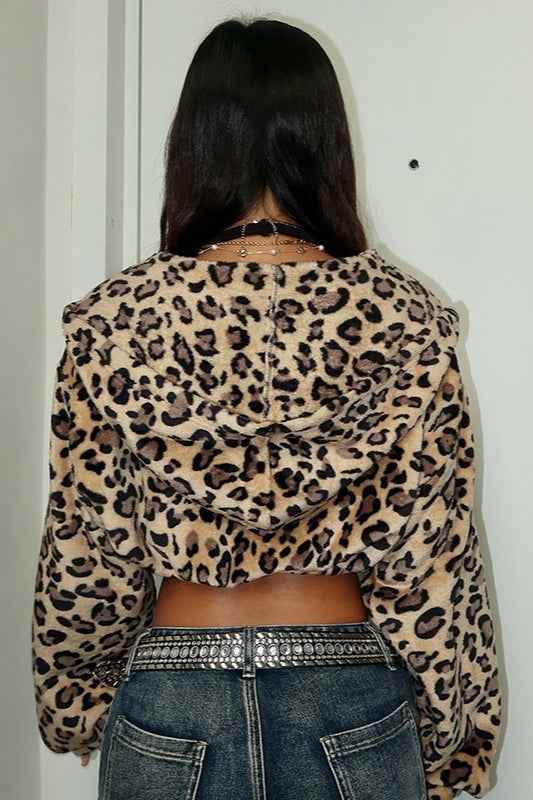 Sexy Löwe Leoparden Plüsch-Baush Coat